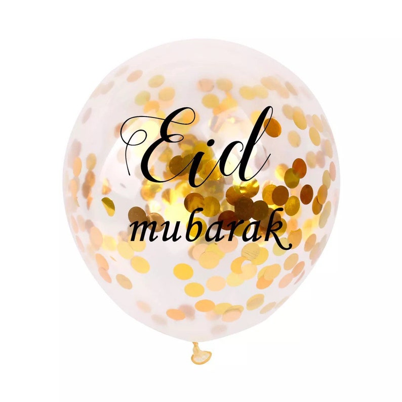 Eid Mubarak Balloons Eid Mubarak Confetti Balloons Eid Etsy