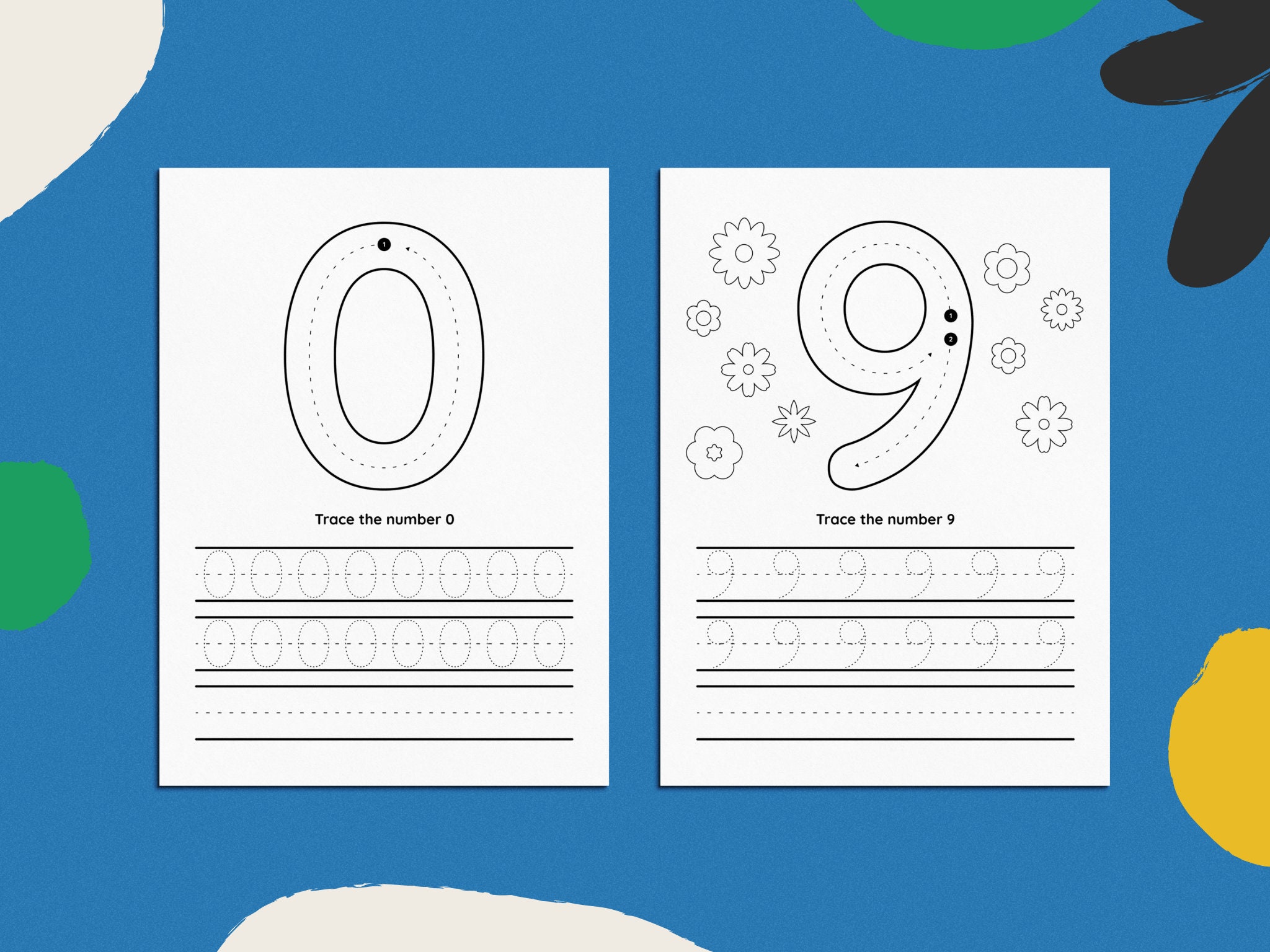 Preschool 0-20 Numbers Tracing Worksheet, Traceable Numbers,, 0-20 ...