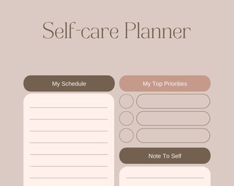Self Care Planner, Journal, Mental Health, Anxiety, Depression, ADHD,ADD, Planner, Self Care Download,  365 Daily Planner