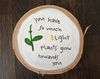 Plants Quote on Birch Wood