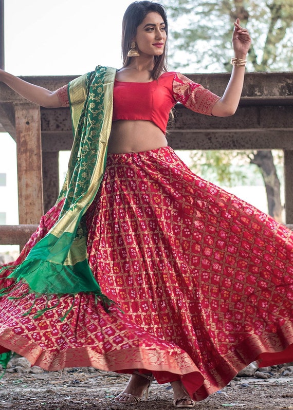 bandhani ghagra choli