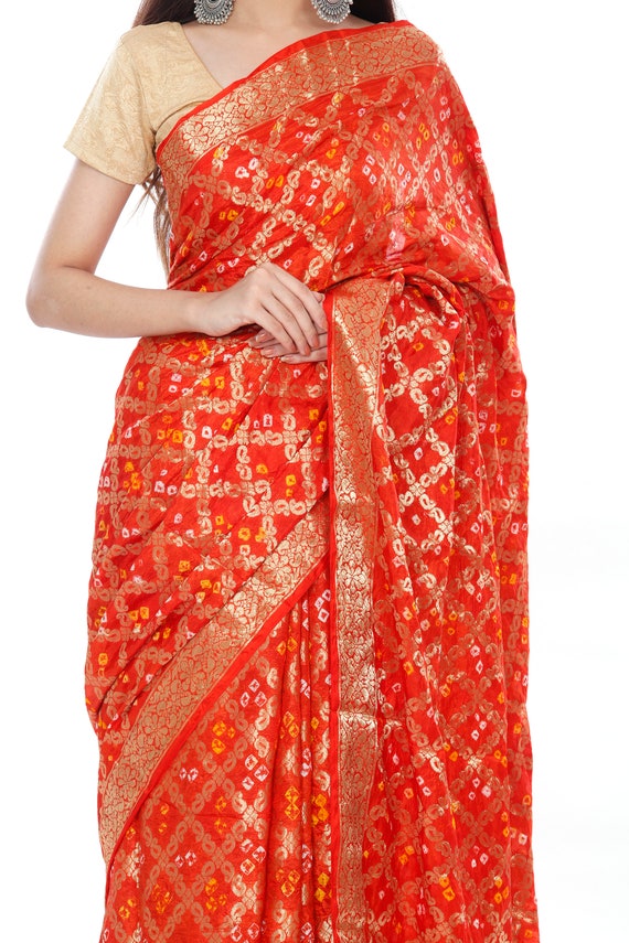 Bandhani saree deals for wedding