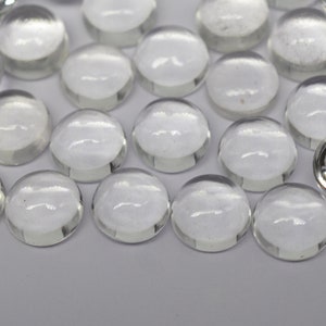 Crystal Quartz 5mm To15mm  Round Cab Natural Clear Quartz Stone Quartz Handmade Flatback Gemstone Cabochon For Making Jewelry CrystalcraftCo