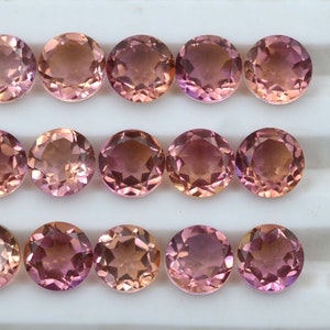 Faceted Ametrine Quartz Doublet: Round Cut Loose Gemstone (8mm-15mm)
