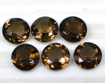 15 inch,creative.100/% Natural code-I.AI Smokey Quartz Facette Shaded Roundale 5 mm appx