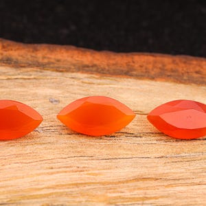 AAA+ Quality Natural Carnelian Marquise Shape Faceted Cut Calibrated Wholesale Gemstones, All Sizes Available 3x6mm to 6x12mm