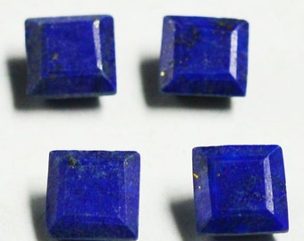 Lapis Lazuli 4mm To 15mm  Square Shape Loose Gemstone Loose Natural Lapis lazuli Faceted Cut Gemstone For Jewelry Making CrystalcraftCo