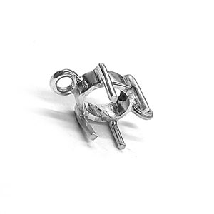 oval Mounting,925 Sterling Silver Mount/Setting,oval Shape prong Connector Mount Various Sizes 3x5mm,4x6mm,5x7mm,6x8mm,7x9mm Mount Connector