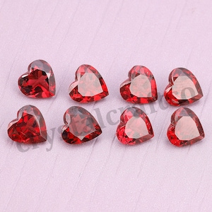 Pedra preciosa natural facetada em formato de coração, tamanho calibrado 4 mm a 8 mm, pedra cortada em coração, qualidade AAA, lote de pedras preciosas semipreciosas, fabricação de joias
