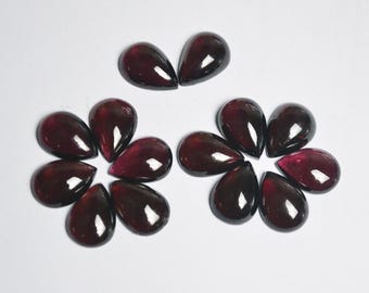Natural Garnet Pear Cabochon: Calibrated Gemstone for Jewelry Making