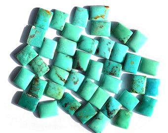 Kingman Arizona Turquoise Cabochon: Rectangle Loose Gemstone Lot