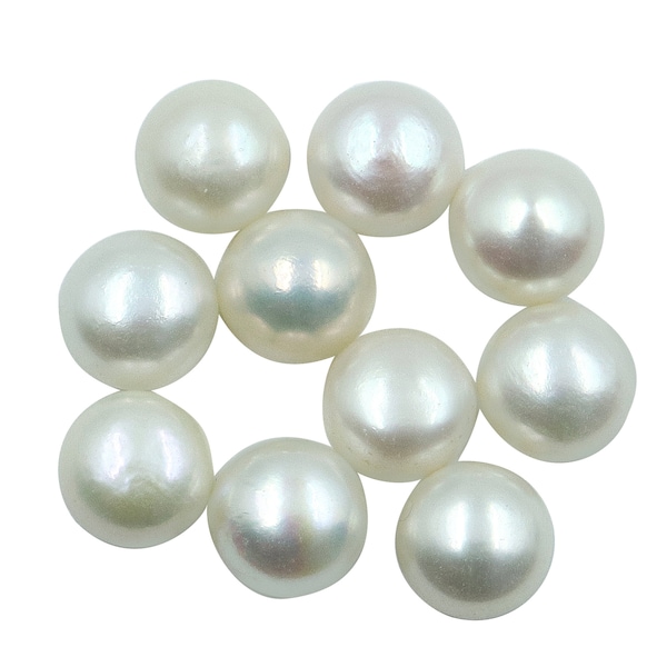 White Pearl 2mm 3mm 4mm 5mm 6mm 7mm 8mm 10mm 12mm Round White Natural Pearl Stone Pearl Cabochon White Pearl Cabs For Making Jewelry