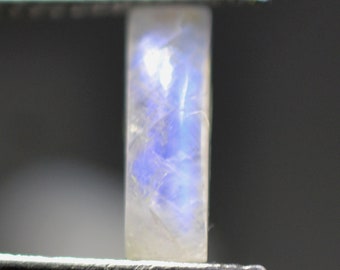 Rainbow Moonstone Cabochon: 3x10-12x24mm Dome Baguette Gemstone