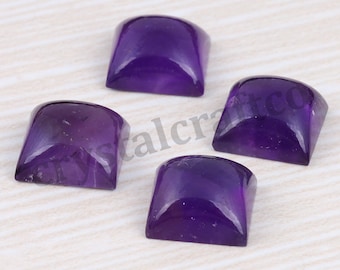 AAA African Amethyst Square Cabochons: Calibrated Gemstone for Jewelry Making
