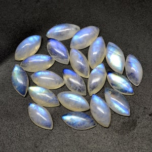 Rainbow Moonstone 3x6mm To 10x20mm Marquise Cabochon Loose Gemstone  Loose Rainbow Moonstone Gemstone Jewelry Making CrystalcraftCo