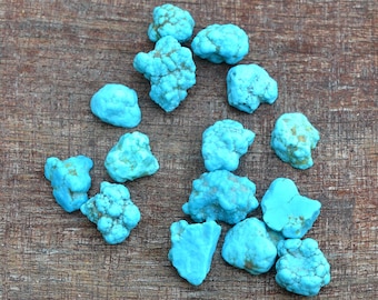 Blue Turquoise Rough Stone: Natural A++ Turquoise Crystal (8-10mm)
