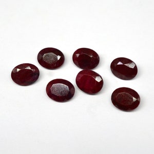 Faceted Oval Ruby Corundum Loose Gemstone (3x5mm to 20x30mm)