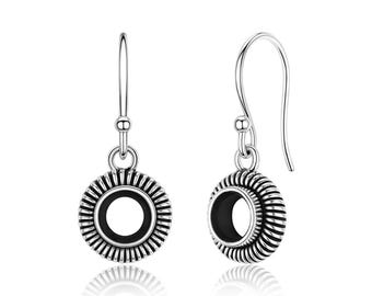 Spring Wire Jewelry silver settings, 925 sterling silver, mount stud 5x5mm to 10x10mm