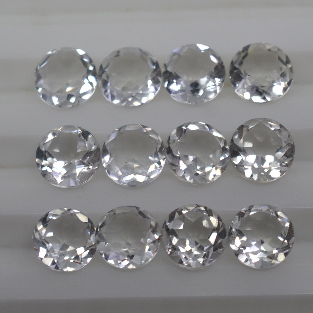 Faceted Round Crystal Quartz Gemstone: 3mm-15mm Loose Stone - Etsy