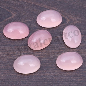 AAA + Qualität Natürliche Rosa Chalcedon Oval Form Cabochon Flachen Rücken kalibriert Großhandel Edelsteine, alle Größen erhältlich 4 x 6 mm bis 20 x 30 mm