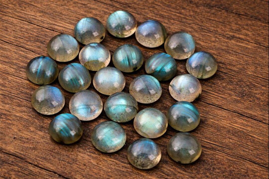 Flashy Labradorite Cabochon: Round Natural Gemstone Mix (3mm-12mm