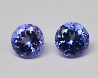 AAA Tanzanite Gemstone: 2-5mm Round Faceted Cut Stone