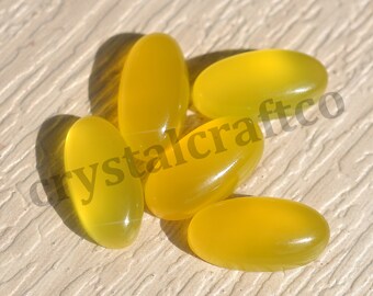 AAA Mango Chalcedon Cabochon: Oval Cabochon (6x4-30 x 20 mm)