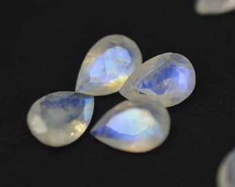 Rainbow Moonstone All Size 3x5mm To 15x20mm Pear Faceted Cut Natural Moonstone Gemstone For Jewelry Making,Rainbow Moonstone CrystalcraftCo