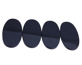 Black Onyx Stones Oval Cabochon, Flat Back, AAA Quality, Calibrated