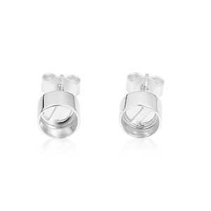 Hängande bezel oval montering, silverinfattningar, gjuten