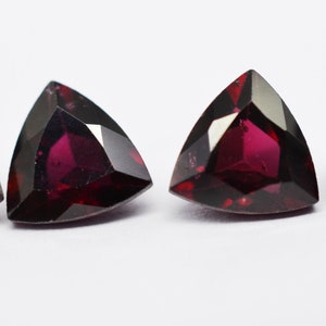 Faceted Trillion Cut Garnet Stone: Pink Hyderabadi Gemstone (6mm 7mm)