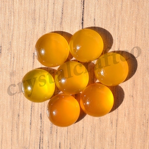 AAA + Mango Chalcedon Cabochon: Runder, flacher Edelstein (5 mm-20 mm)