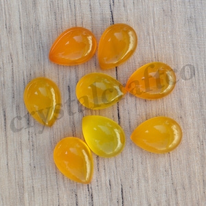 AAA + Mango Chalcedon Birne Cabochon: 5 x 7 mm bis 15 x 20 mm Edelstein