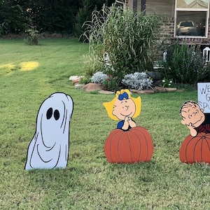 Peanuts  Yard Art/ Outdoor Decor/It’s the Great Pumpkin Charlie Brown/Charlie Brown Outdoor Decor/Halloween2023/Fall Decor