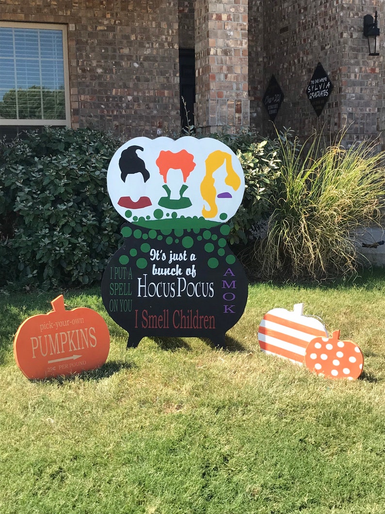 Hocus Pocus Yard Art/ Outdoor Decor/hocus Pocus/sanderson Etsy