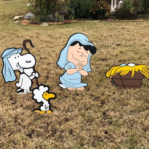 Peanuts Christmas Nativity Yard Art/ Outdoor Decor/charlie Etsy