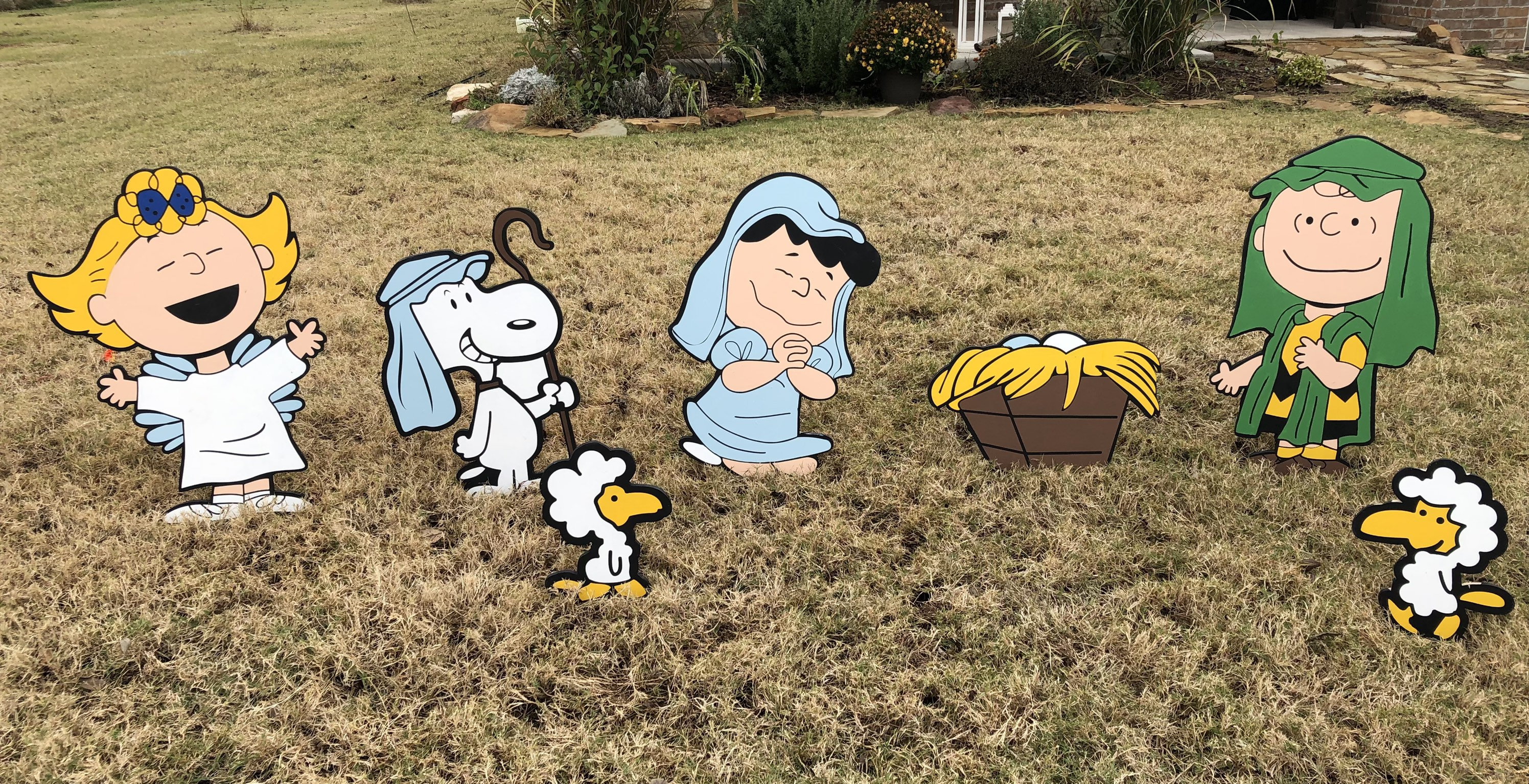 Peanuts Christmas Nativity Yard Art/ Outdoor Decor/charlie Etsy