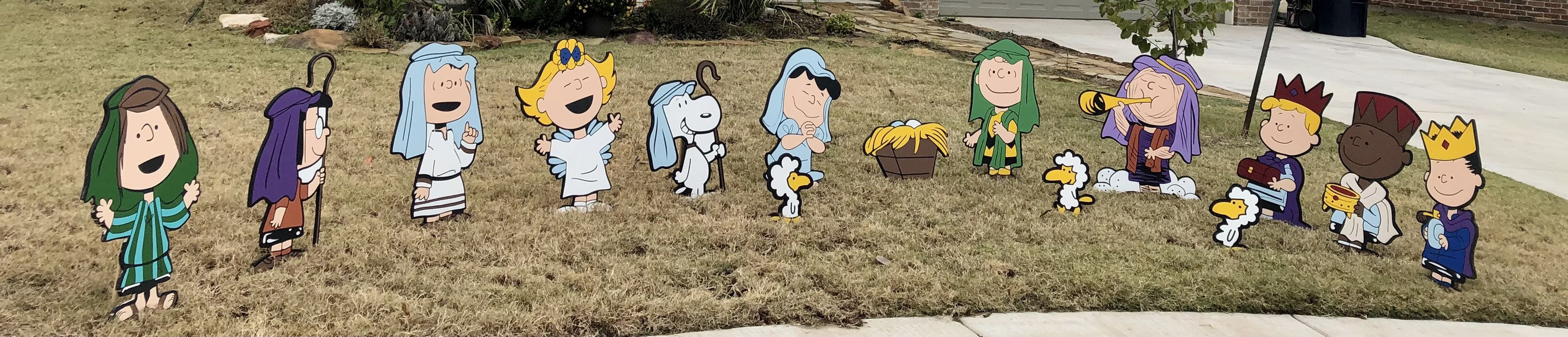 Peanuts Christmas Nativity Yard Art/ Outdoor Decor/charlie Etsy