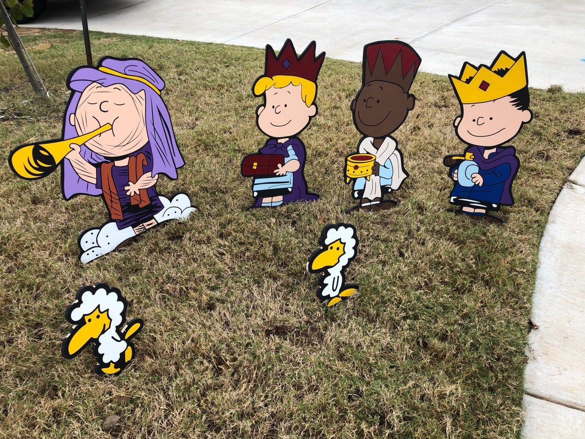 Peanuts Christmas Nativity Yard Art/ Outdoor Decor/charlie Etsy