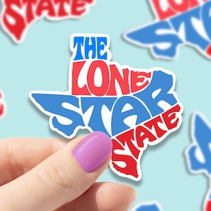 Texas state outline sticker, waterproof state sticker, travel sticker, Laptop decal, state nicknames