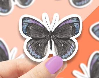 Watercolor hairstreak butterfly vinyl sticker, butterfly sticker, best friend gift, laptop sticker, butterfly decals