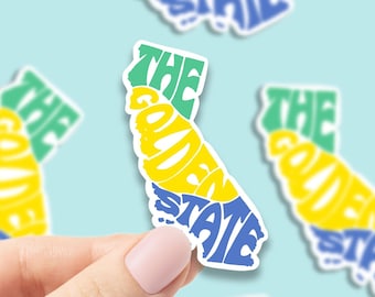 California state outline sticker, waterproof state sticker, travel sticker, Laptop decal,