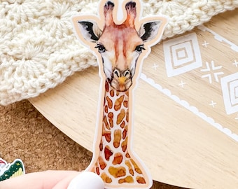 Giraffe Bust vinyl sticker, giraffe sticker, best friend gift, laptop sticker, animal decals , sarcastic gift