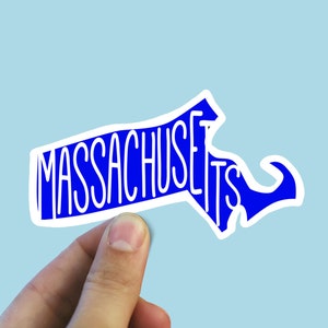 Minimal Massachusetts state vinyl sticker, custom stickers, Massachusetts, travel sticker, trendy stickers, Laptop decal,