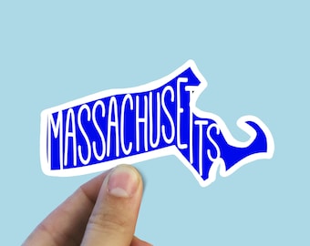 Minimal Massachusetts state vinyl sticker, custom stickers, Massachusetts, travel sticker, trendy stickers, Laptop decal,