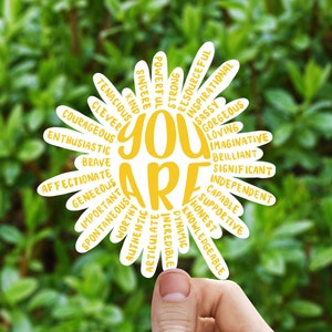 You are sun sticker, trendy sticker, motivational quotes, fun saying sticker, , laptop sticker image 2