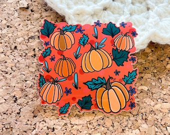 Pumpkins vinyl Sticker, pumpkin stickers, water bottle stickers, tumbler stickers, laptop stickers, waterproof sticker