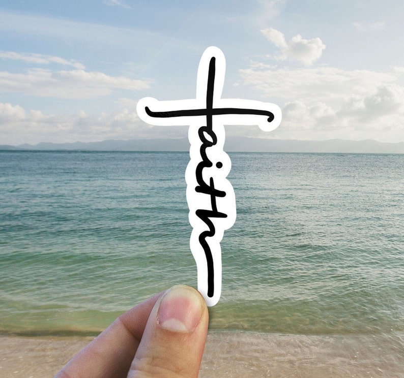 Faith script vinyl sticker Faith sticker best friend gift Etsy