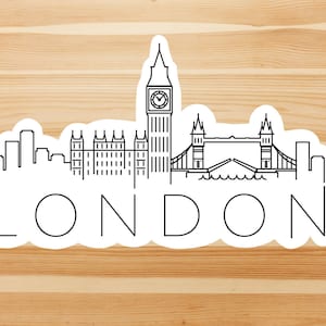 London Skyline Vinyl Sticker Travel Stickers Britain Best - Etsy
