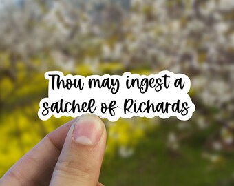 Minimal Richard’s vinyl sticker, laptop stickers, funny stickers, best friend gift, sarcastic gift, funny gift